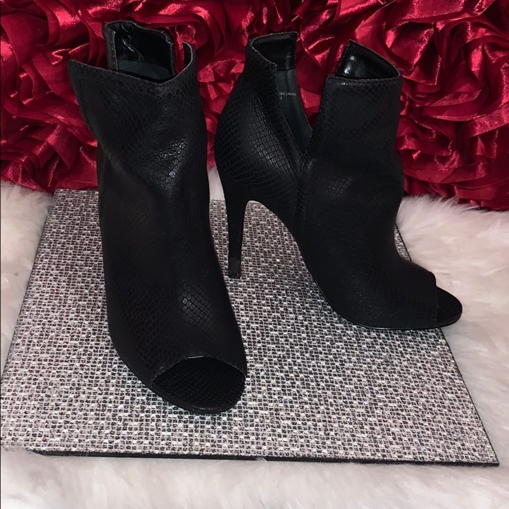 Betsey Johnson black peep toe ankle boot